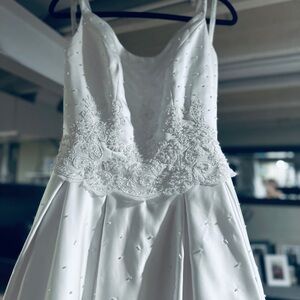 Elegant White Embroidered Dress
